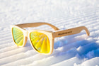 Sonnenbrille Holz Orange Line